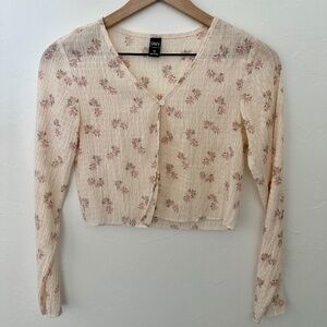Pink Floral Cardigan